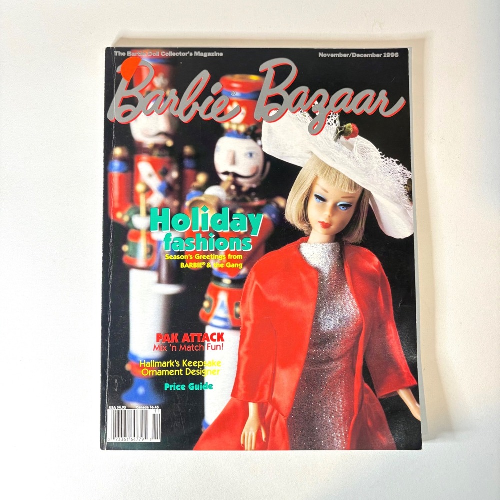 Barbie Bazaar Magazine Nov/Dec 1996 Holiday Fashions Price Guide Collector Mag
